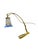 Metal Art Nouveau Brass Table Lamp with Glass Paste Lampshade, 1920s For Sale - Image 7 of 11