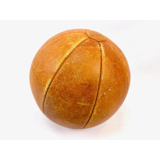 Mid-Century Modern Mid-Century Leather Medicine Ball, 1950s For Sale - Image 3 of 11