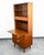 Mid Century Modern China Cabinet Hutch Bassett Walnut Drop Desk Vintage Drawers For Sale - Image 4 of 12