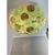 Mid-Century Modern Contemporary Green Water-Lily Brass and Murano Glass Sputnik Flush Mount For Sale - Image 3 of 6