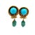 1970s Pair of Italian 14k Gold Turquoise Rope Motif Drop Earrings For Sale - Image 10 of 11