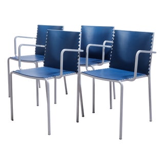Zip Stackable Chairs by Marco Maran for Desalto Italia, 1980s, Set of 4 For Sale