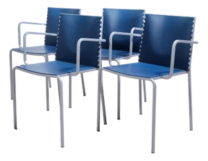 Zip Stackable Chairs by Marco Maran for Desalto Italia, 1980s, Set of 4