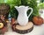 WATER PITCHER: White Majolica Cabbage Leaf Design Made in Portugal for Neuwirth, 8.5" HIgh c 1980's This listing is for a...