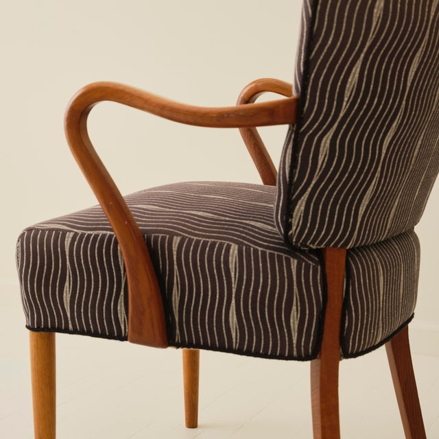 Danish Oak Armchairs, a Pair, 1940s For Sale In New York - Image 6 of 7
