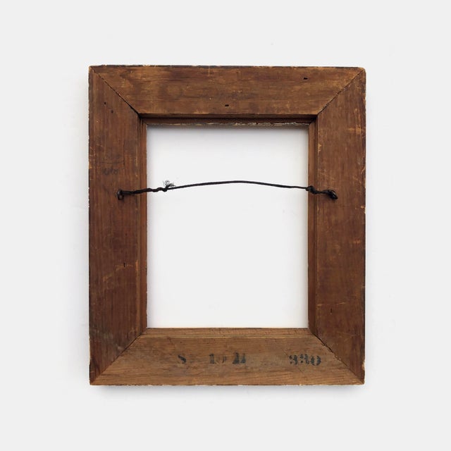 Early 20th Century Antique Shabby Chic Gold Frame With Hand Painted Faux Marble Panels For Sale - Image 5 of 6