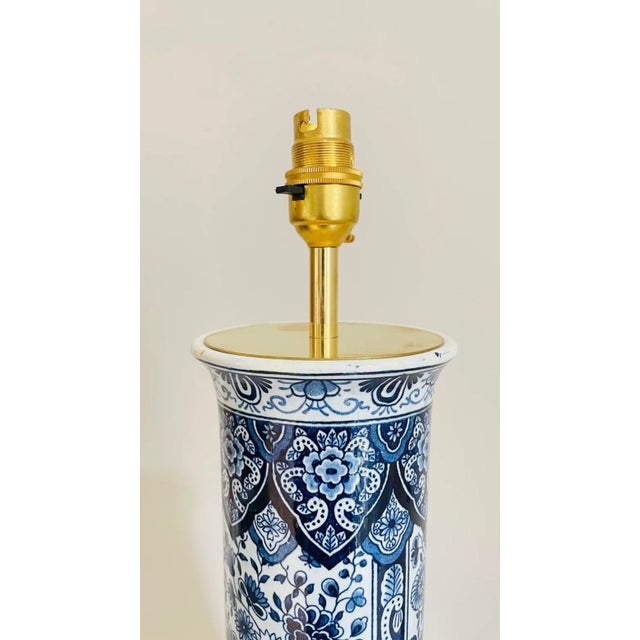 Antique Delft Table Lamps from Royal Delft, Set of 2 For Sale - Image 4 of 7