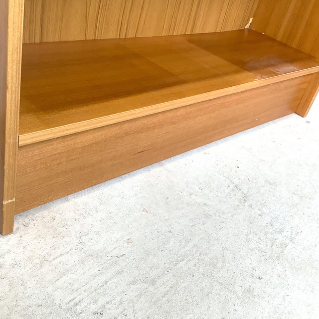 Scandinavian Modern Style Teak Bookcase With Open Display Shelving For Sale - Image 11 of 15