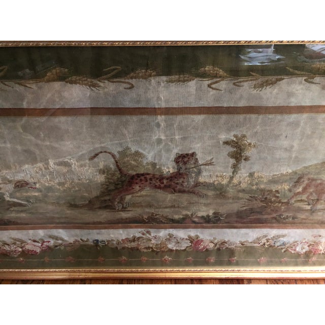 Large Antique French Framed Tapestry For Sale - Image 4 of 12