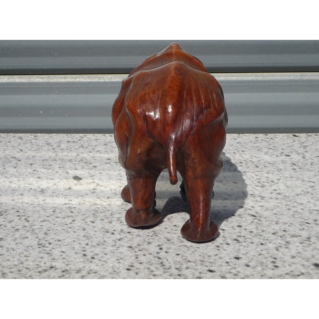 Animal Skin Vintage Leather Rhinoceros, India, 1950s For Sale - Image 7 of 14
