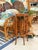 Vintage Coastal Bamboo Hexagonal Pedestal Plant Stand/Side Table For Sale - Image 12 of 12
