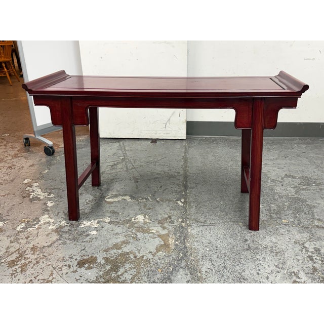Asian Antique Rosewood Altar Table For Sale - Image 3 of 12