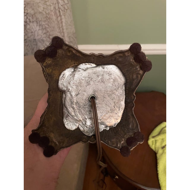 Vintage Victorian Table Lamp by Handley Industries & Lavish Lamps Beaded Fringe Shade For Sale - Image 16 of 16