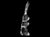 Early 20th century French Daum crystal rabbit sculpture featuring a clean, sculptural form with softly modeled contours...