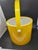 Vintage 1970s Yellow Vinyl Ice Bucket