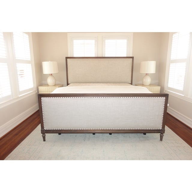 Transitional Restoration Hardware King Maison Panel Fabric ...