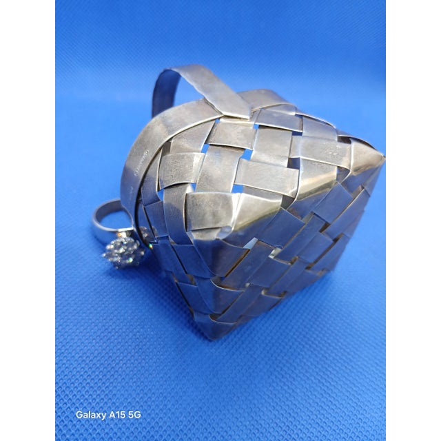 Cartier Sterling Silver Mini Hand Woven Basket For Sale - Image 10 of 10