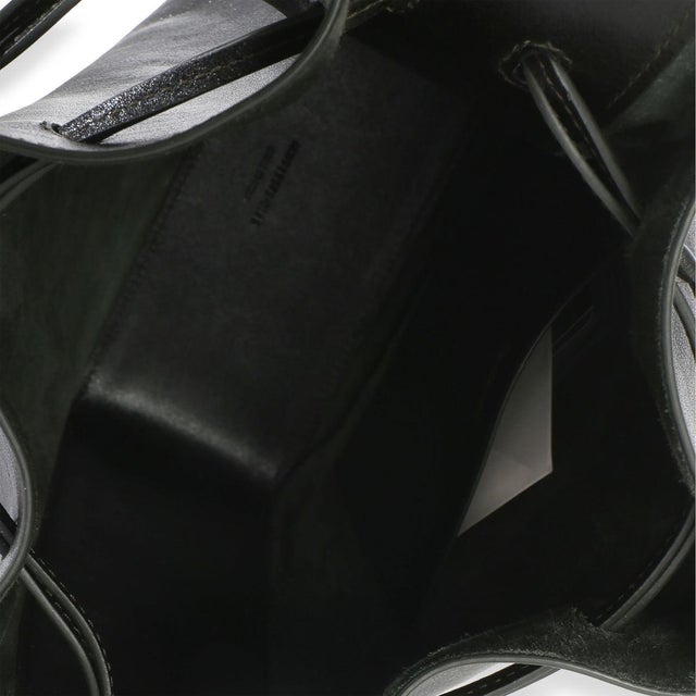 Black Calfskin Small Bucket Bag For Sale - Image 9 of 9