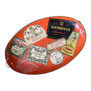 Vintage French Liquor Label Tray For Sale