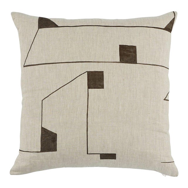 Schumacher X Poter Teleo Circuit 22" Pillow in Carbon For Sale