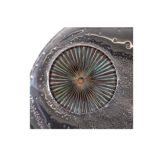 Mid-Century Art Brutalist Aluminum Copper Large Wall Sculpture Don Freedman For Sale - Image 9 of 10