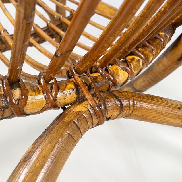 Set of Mid-Century Modern Italian Armchairs in Curved Rattan, 1960s For Sale - Image 18 of 18