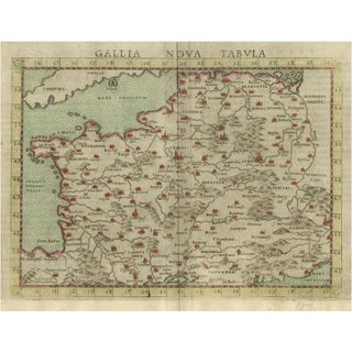 Antique Map of France after Ptolemy, 1561 For Sale