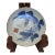 Antique Japanese Arita Blue-and-White Porcelain Landescape Gilt Plate For Sale