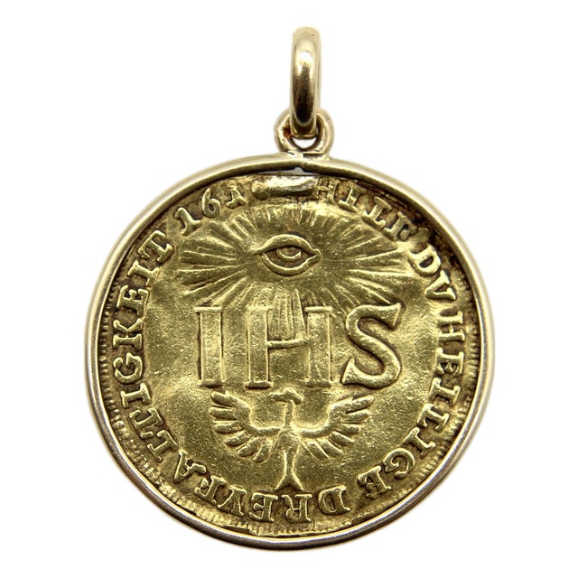 23.6k Gold 1616 German Sophia Ducat Coin Pendant For Sale
