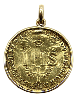 23.6k Gold 1616 German Sophia Ducat Coin Pendant