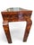 Art deco console table with walnut covering. Made in the 1930s. 3-drawer curved leg, clean design home decoration item....
