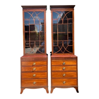 Vintage 19th Century George 111 Diminutive Cabinets - A Pair For Sale