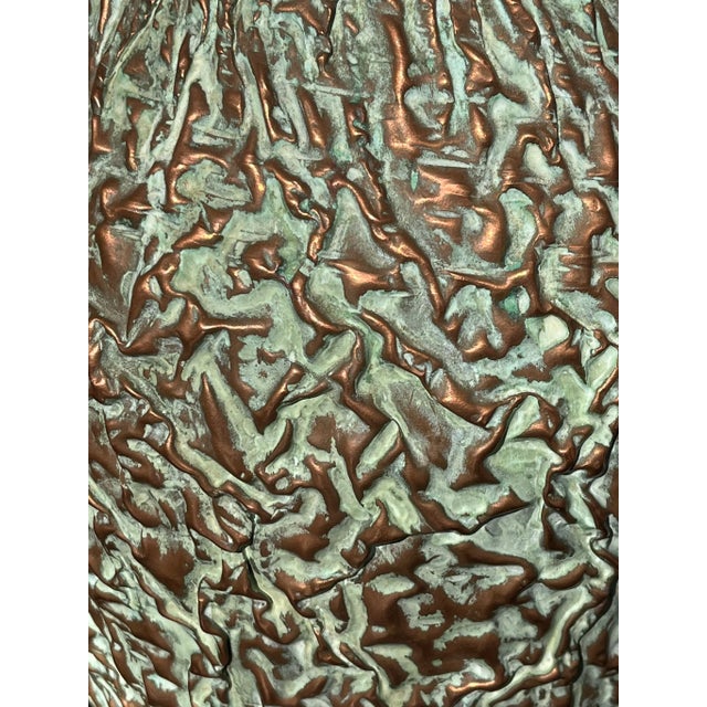 1960s Large Brutalist Copper Vase by Karl-Heinz Kordas, 54 cm, 1970s For Sale - Image 5 of 10