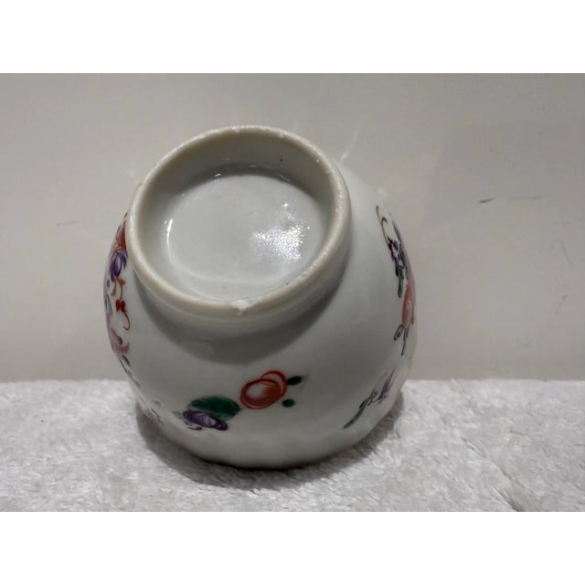 Ceramic Chinese Antique Porcelain Tea Cup Hand Painted Famille Rose Qing Qianlong 1760 For Sale - Image 7 of 11