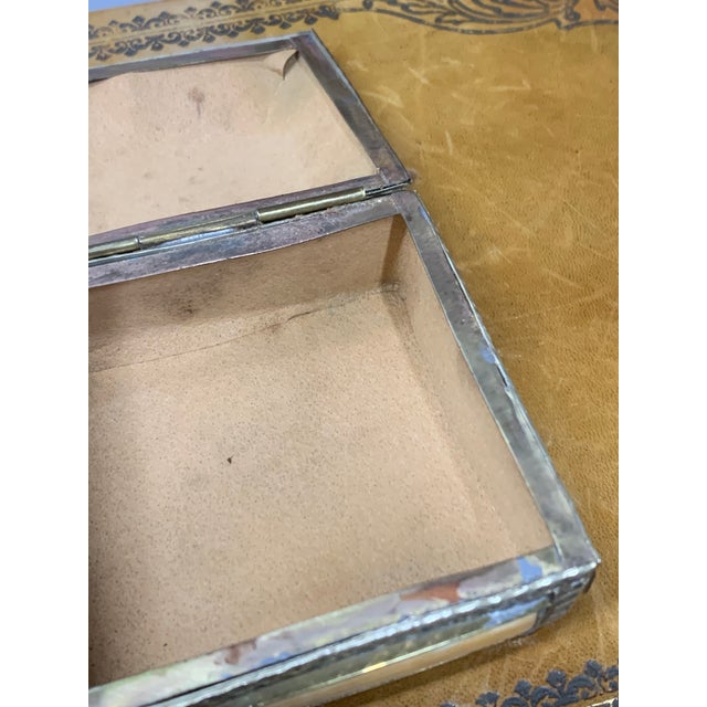 Mid 20th Century Square Moroccan Silver Filigree and Bone Box For Sale - Image 4 of 5