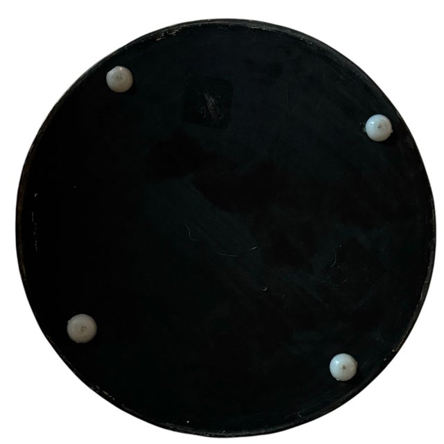 Pair of Chinoiserie Black Lacquer Cylindrical Pedestals For Sale - Image 11 of 11