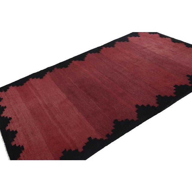 Rug & Kilim Vintage Bidjar Persian Kilim, Solid Rug in Red and Pink Tones - Rug & Kilim For Sale - Image 4 of 7
