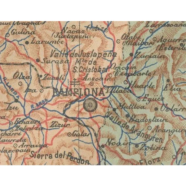Map of the Crossroads of Northern Spain, 1902 For Sale - Image 3 of 6