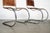 Bauhaus Mid 20th Century Pair of Bauhaus-Style Chrome and Brown Leather Cantilever Chairs For Sale - Image 3 of 17