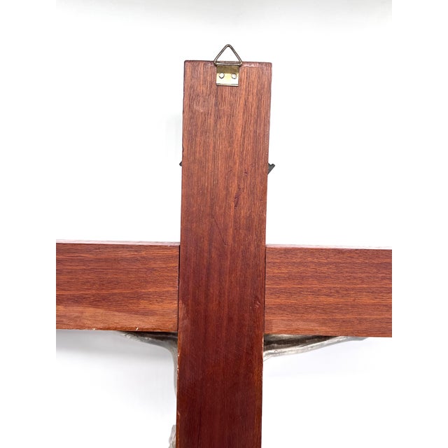 Large Antique Wall Cross with Jesus Figure, 1890s For Sale - Image 12 of 15