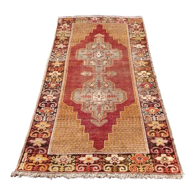 1960's Handknotted Rug - 48"x94" For Sale