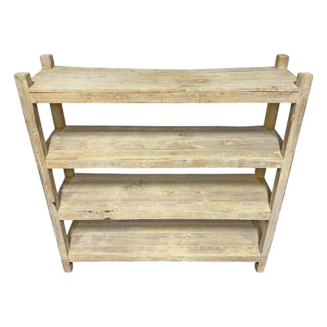 Late 20th Century French Whitewashed Pine Bookcase For Sale - Image 5 of 16