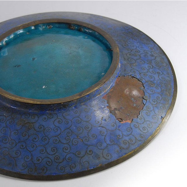 Antique Meiji Cloisonné Dish, 19th-20th Century For Sale - Image 11 of 12