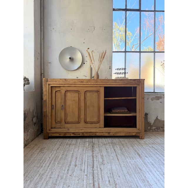 Vintage Sliding Door Sideboard, 1950s For Sale - Image 3 of 18
