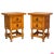Spanish Honey Tone Narrow Nightstands with Two Drawers, 1920, Set of 2 For Sale - Image 10 of 10