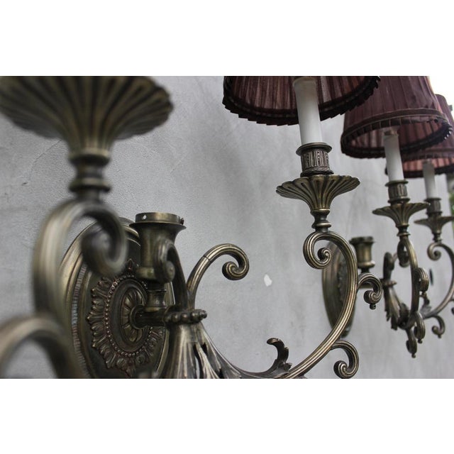 Edwardian Wall Sconces, 1940s, Set of 2 For Sale - Image 3 of 11