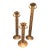 Vintage Pierced Brass Graduated Taper Candlesticks, Set of 3 For Sale