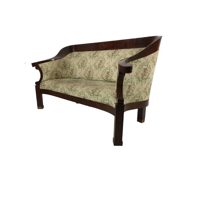 Biedermeier Walnut Veneer Sofa For Sale - Image 11 of 12