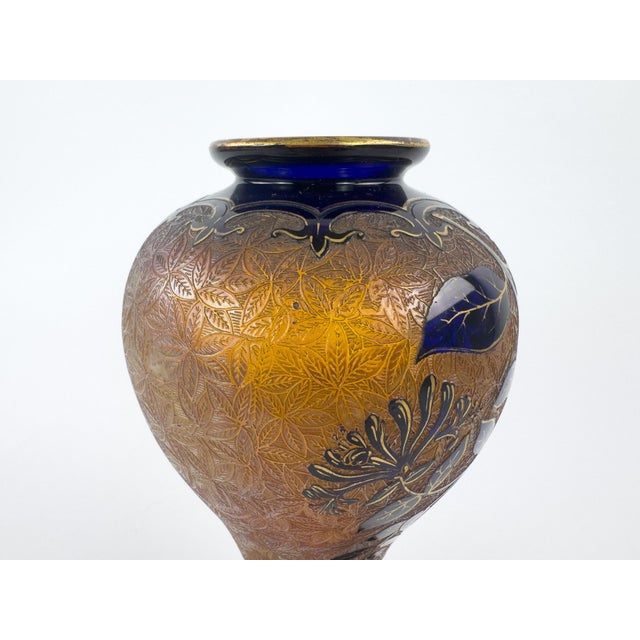 Saint-Louis Art Nouveau Crystal Vase, Désiré Christian Period, c.1900 For Sale - Image 12 of 18