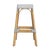 2020s Robias 30 in. Seat Height Rectangular Rattan Backless Bar Stool, Gray/White Dot / Natural Rattan Frame For Sale - Image 5 of 7